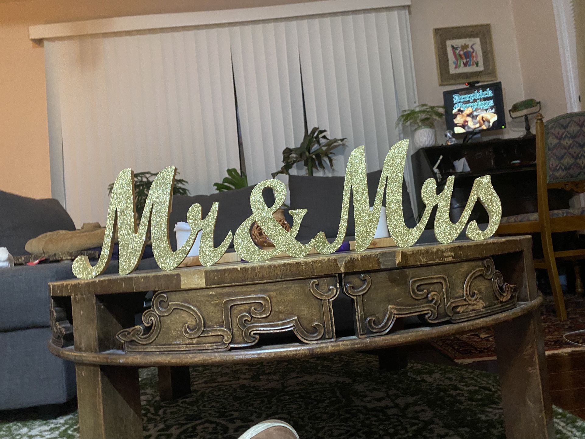 Gold Mr. & Mrs. Display
