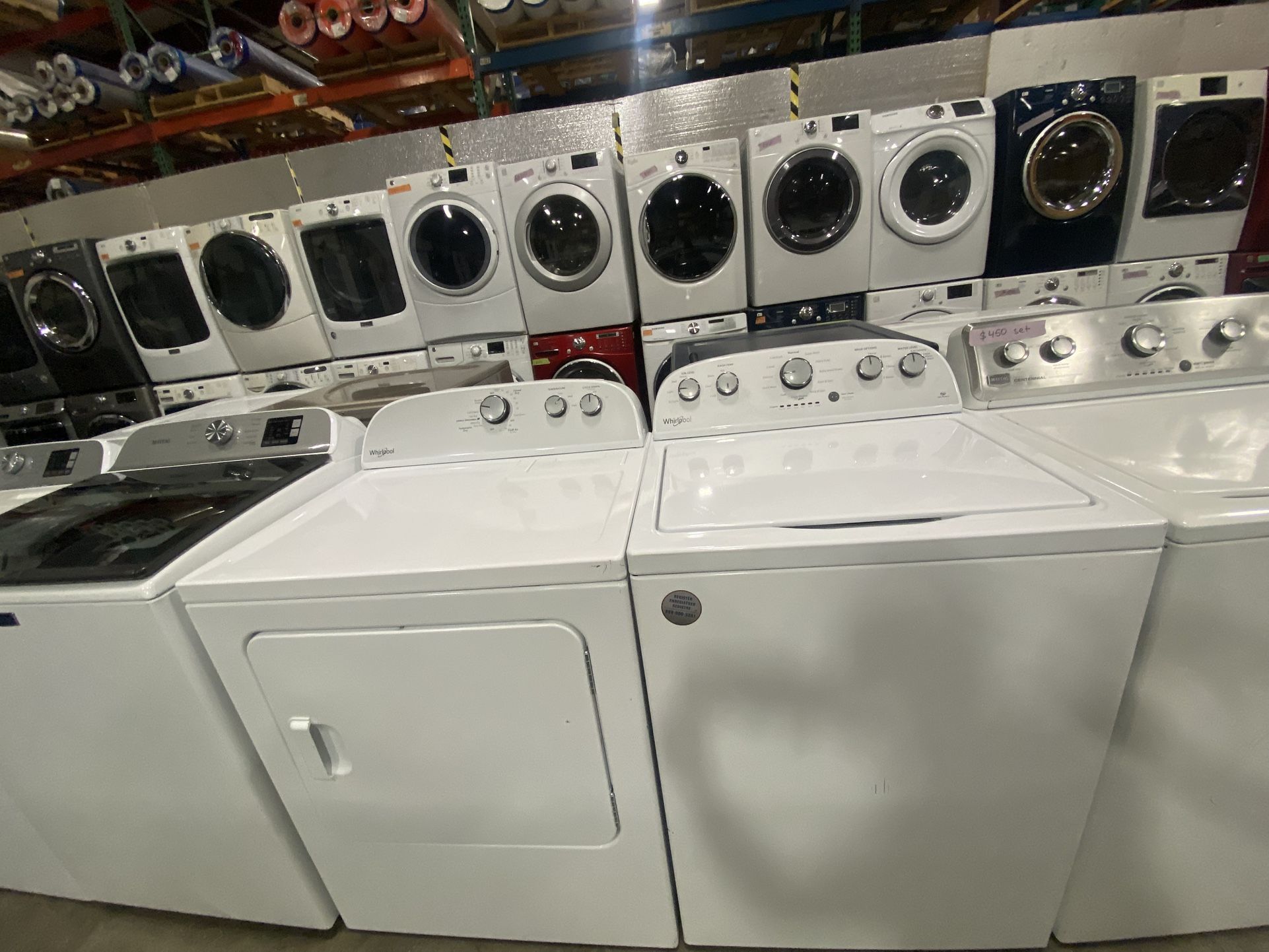 WHIRLPOOL XL CAPACITY WASHER & DRYER ELECTRIC TOP LOAD SET