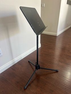 Black Metal Music Stand with Tripod Base