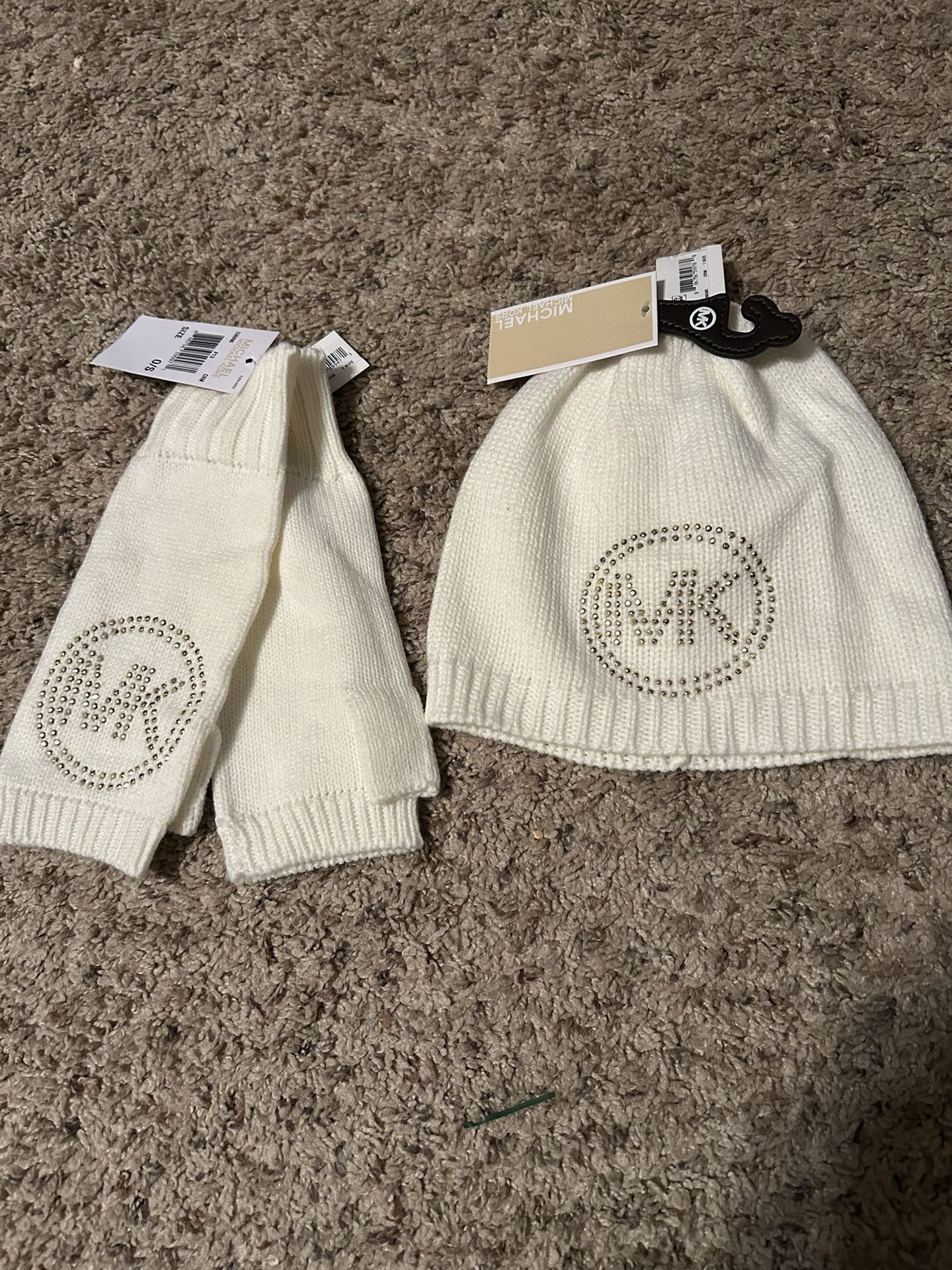 Michael Kors Hat & Fingerless Gloves. New.
