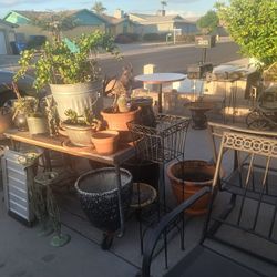  Saturday 4-11  Start 9. Garage Sale 3925 W. Wood Dr. cooler, character backpacks, camping, tools, bikes, pots pans, bedding , furniture etc