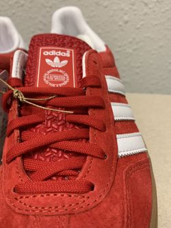 adidas gazelle silver green womens adidas Originals Gazelle Indoor Grade School Boys' Better Scarlet/Ftwr White/Gum Shoes, Size: 6.5 main image 1