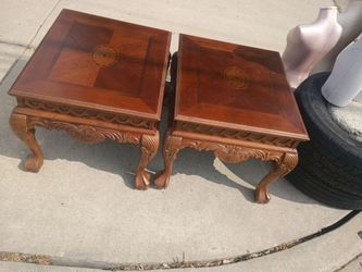 Solid wood end tables