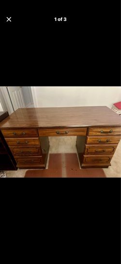 Heavy 7 drawer study desk