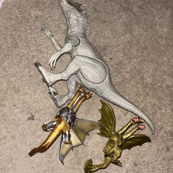 Dinosaurs And Kingadora Figures