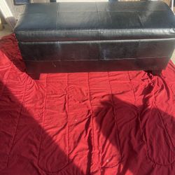 Black Storage Ottoman