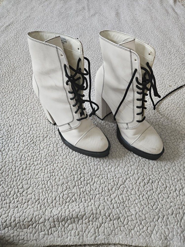 Soda Chalet – Fashion Lace up Military Inspired Ankle Boot with Stacked Heel