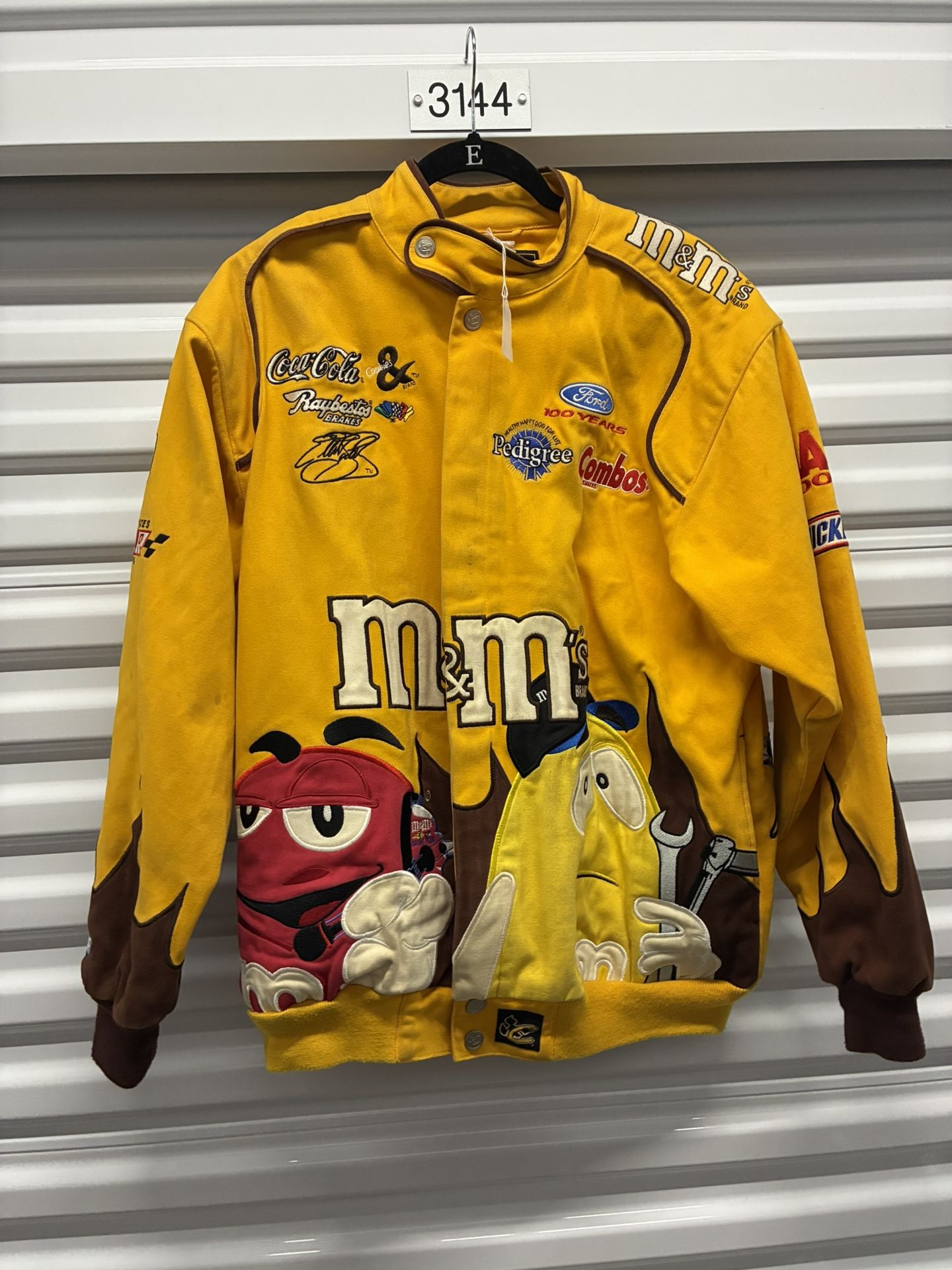 M&M NASCAR Racing Team 38 Elliot Sadler Yellow Twill Jacket Chase Authentic