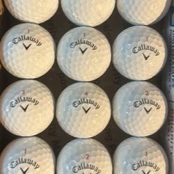 12 Callaway Chrome Soft X Golf Balls 5/4a Lot D128