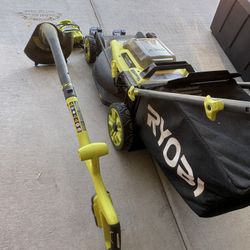 Ryobi Mower And Weed Wacker