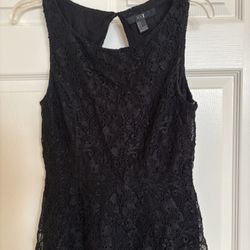 Black Lace Top, Size S