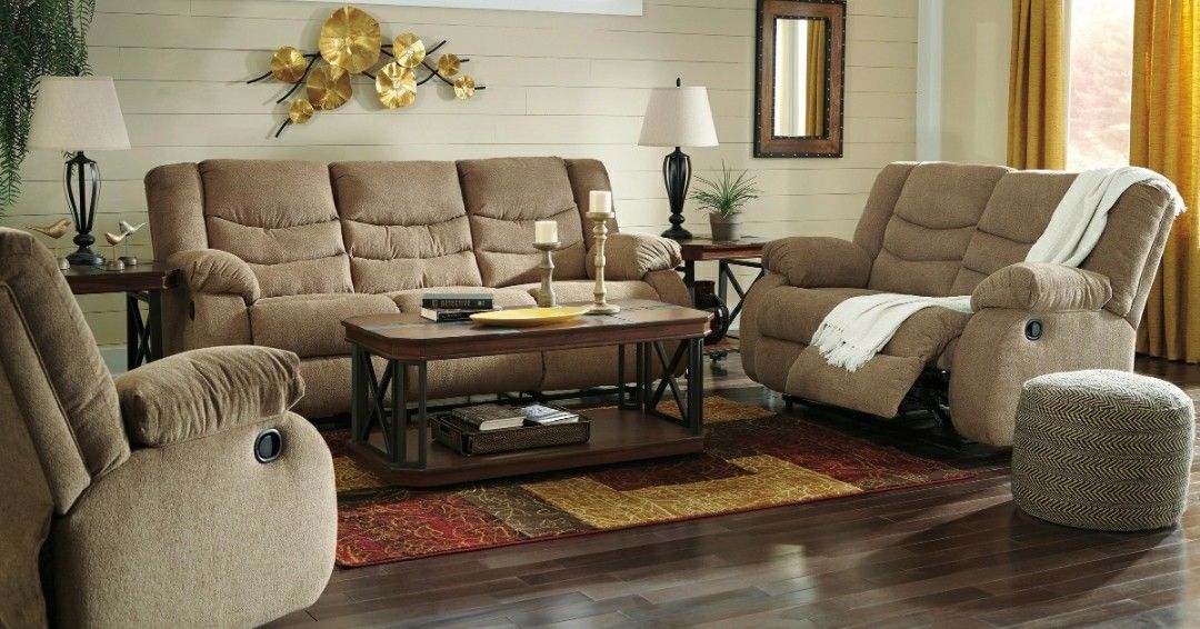 Tulen Mocha Reclining Living Room Set