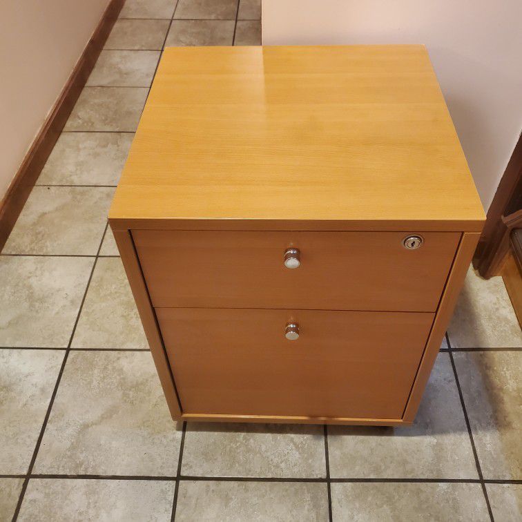 Small wood compact file cabinet drawer