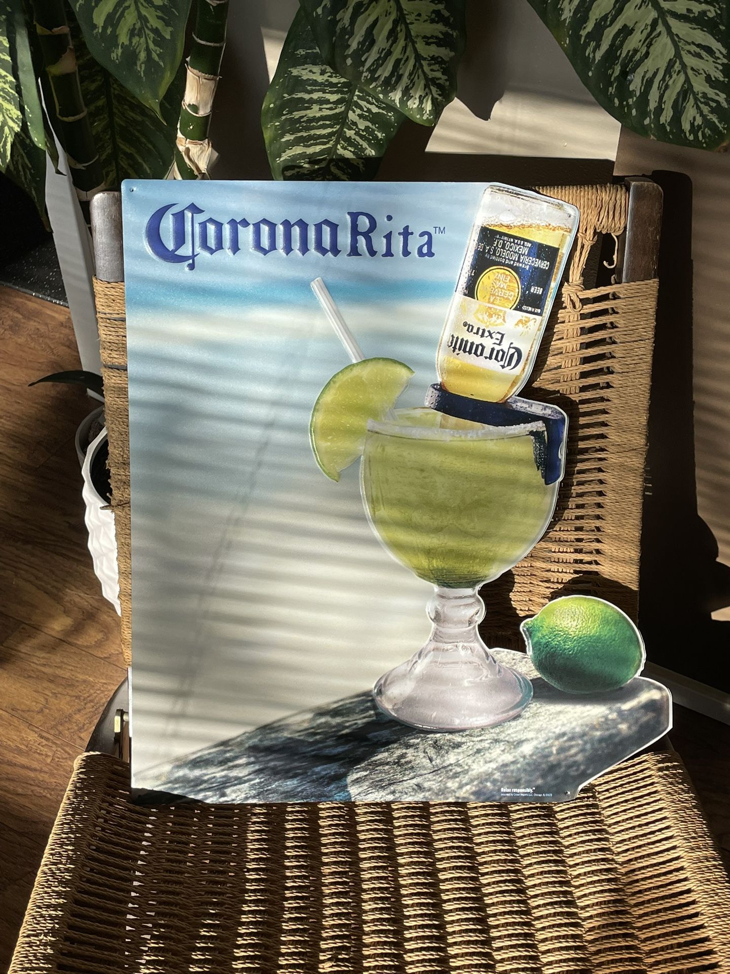Corona Rita Metal Beer Sign X2 