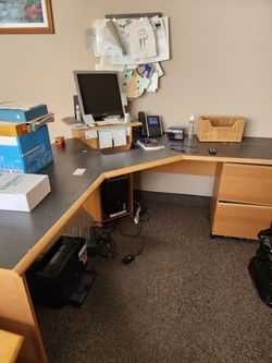 L-shaped desk