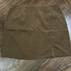 Tan Corduroy Skirt