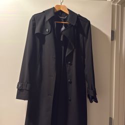 White House Black Market Black Raincoat