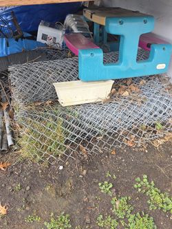 Chain Link Fence 3 Pcs 