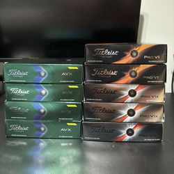 9 dozen - Titleist AVX & Pro v1 & Pro v1x Golf Balls