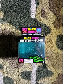 Blue Needoh Nice Cube Glitter & Glow