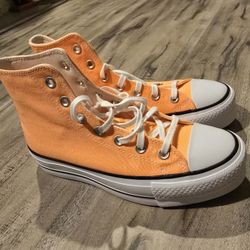 Converse All Star High Top Peach Beam Size 7.5 women Brand new in box.