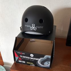Triple 8 Eight Helmet L/XL With Extra Pads For Size 