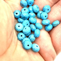 95 Faceted Turquoise Beads