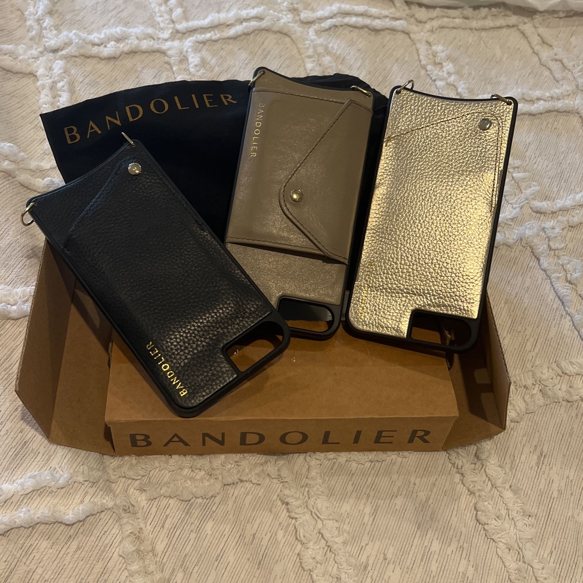Gold, Tan And Black Bandolier Phone Case For iPhone 8 Plus
