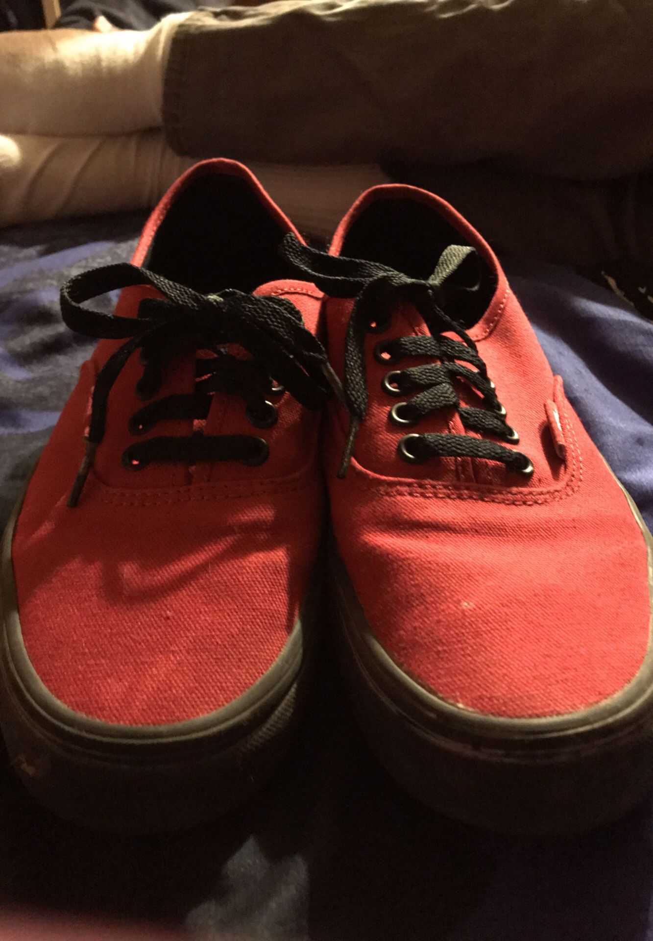 Red vans shoes