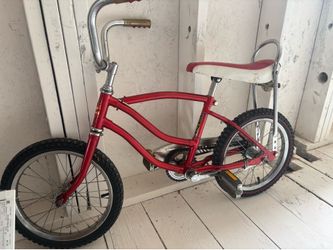 Vintage 1980s Zephyr 16” Kids Banana Seat / Muscle Bike – Red