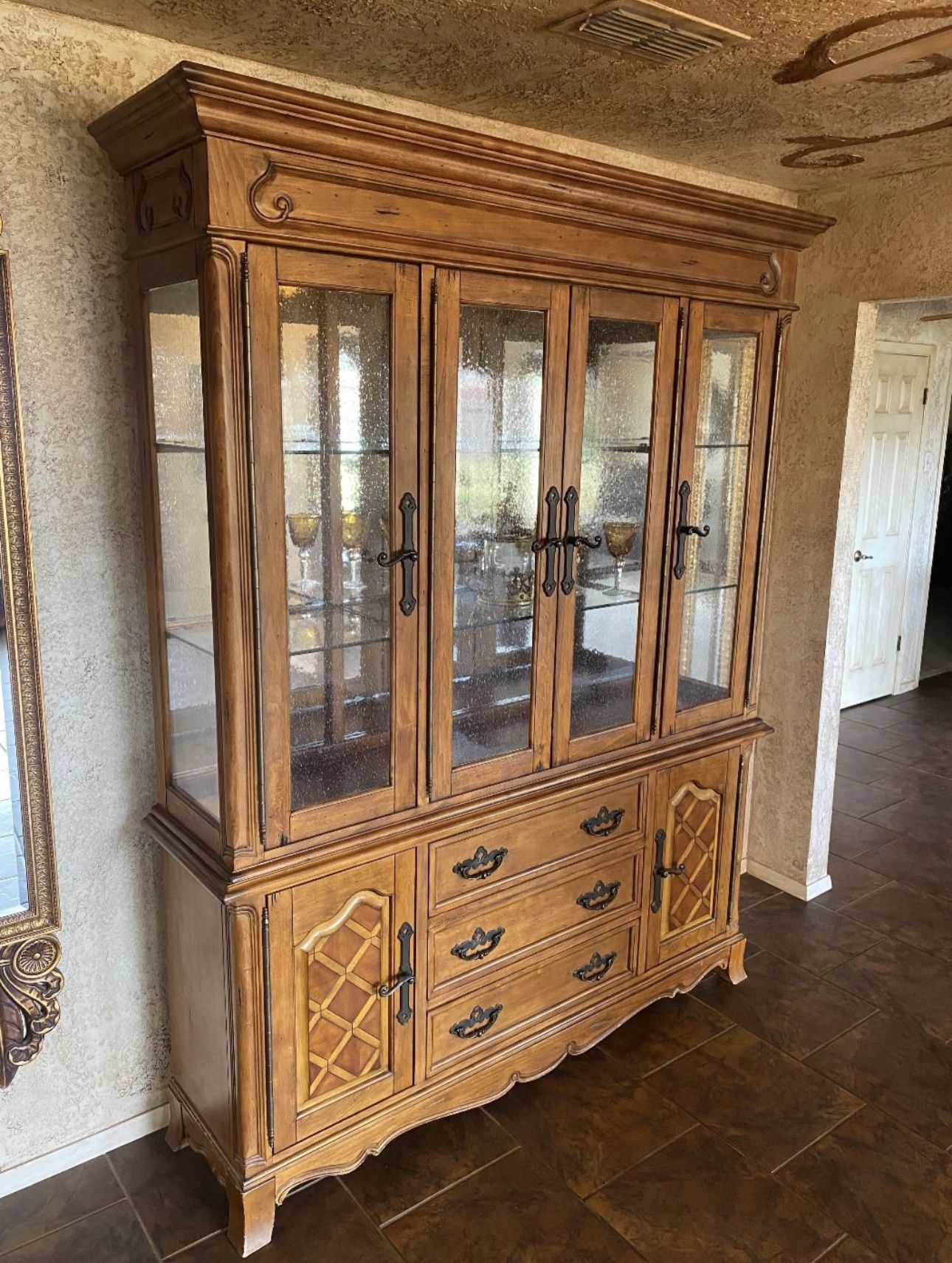 Large Beautiful Elegant China Hutch By Jaclyn Smith