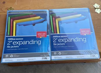 2 Packages of Brand New Expanding File Jackets