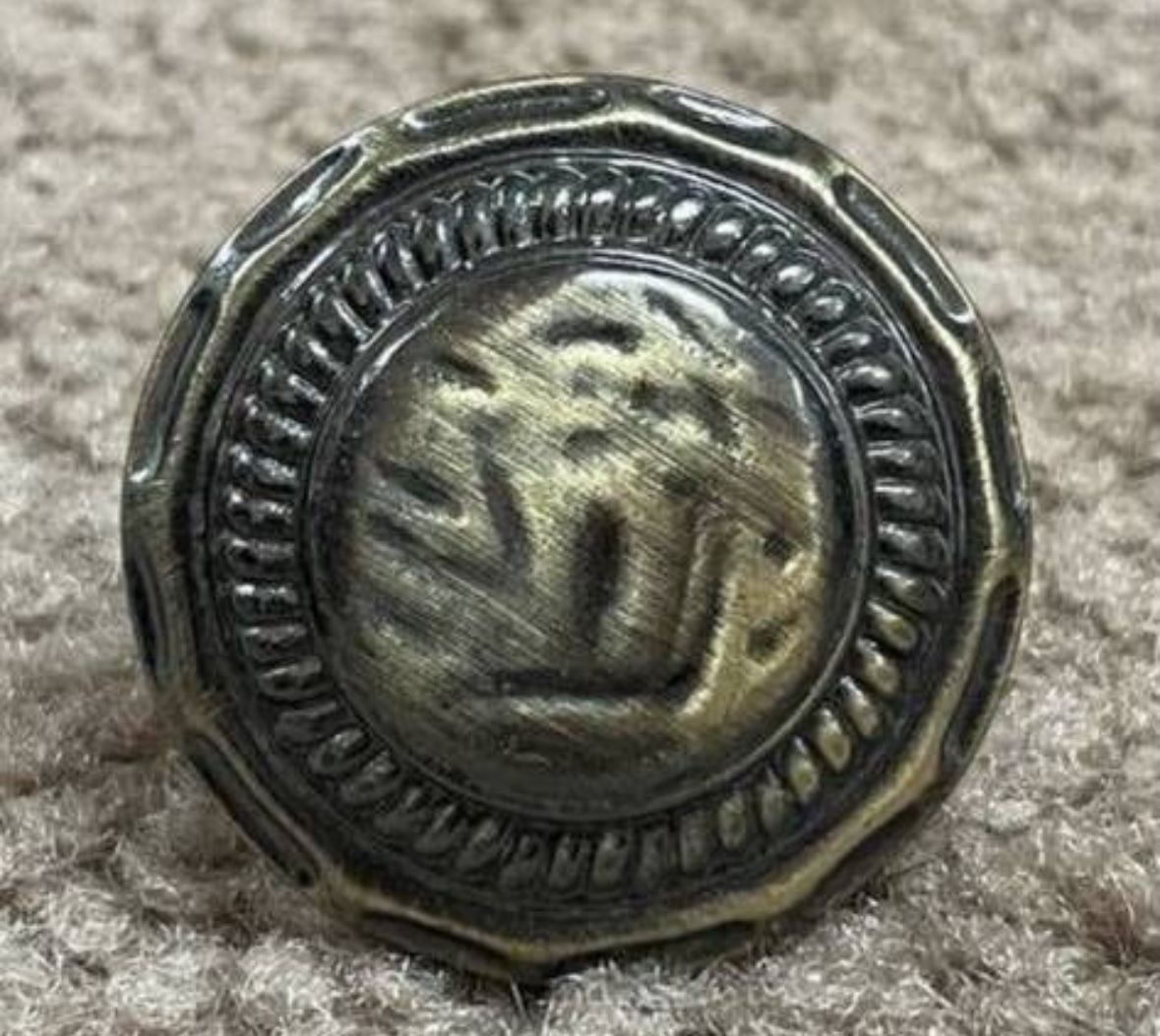 Vintage Single Pressed Metal With Gold Tones Drawer Dresser Drop Bail Pull Handles Knobs With Screw DIY Project