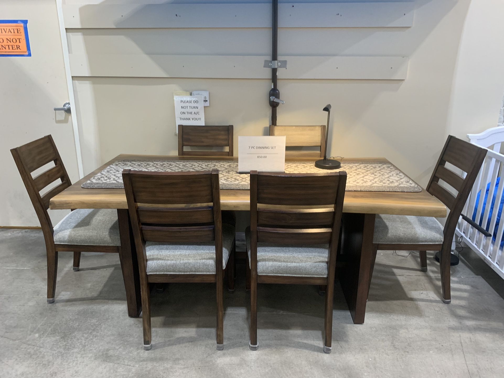 Seven piece dining set