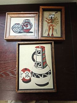 Vintage small sand paintings