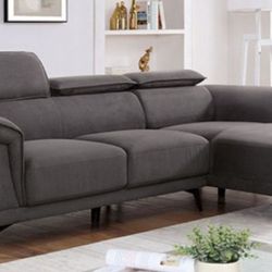 Brand New Grey Super Plush Modern Style Sectional Sofa 