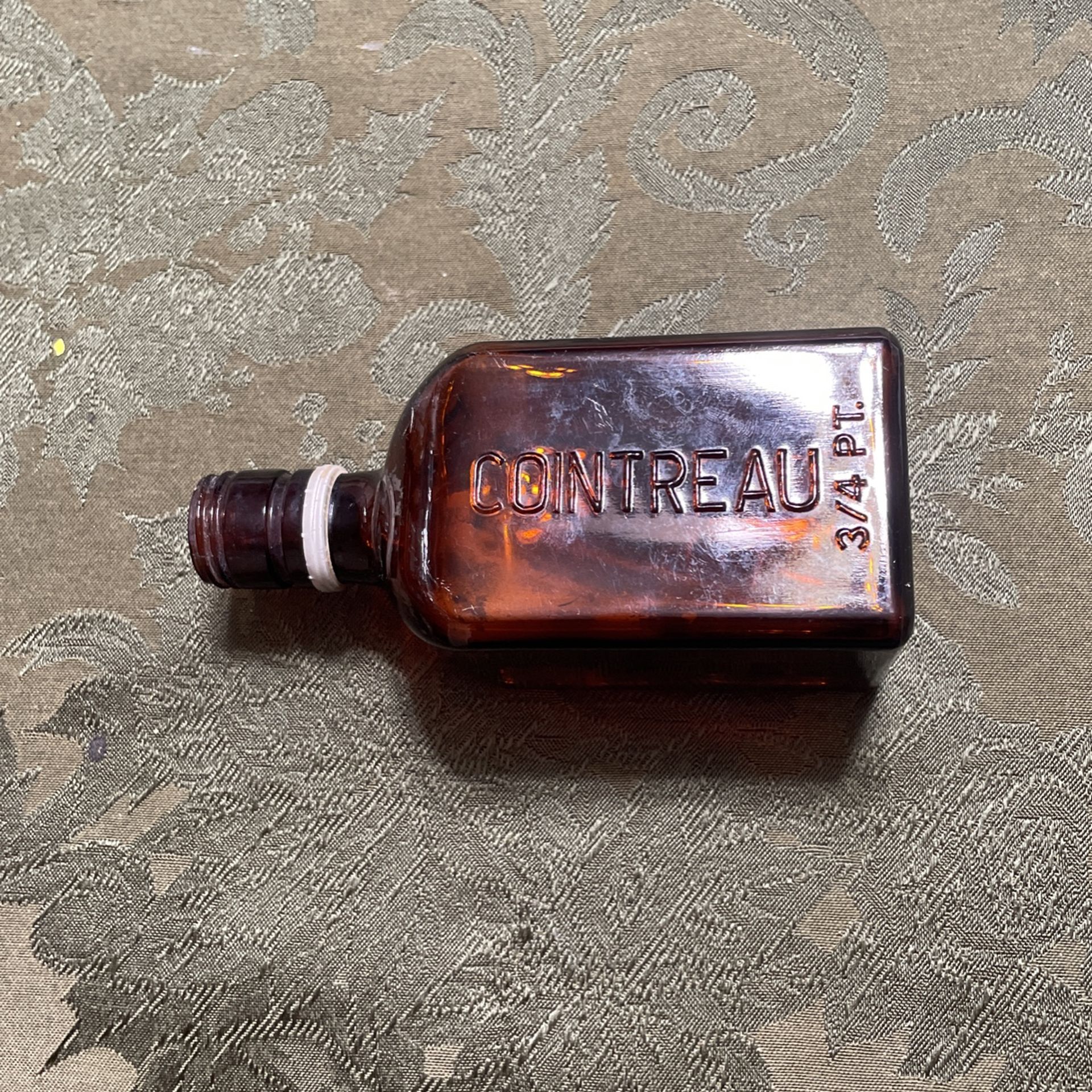 vintage 3/4 P T. Cointreau Liquor bottle