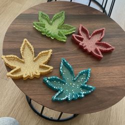 Herb Leaf Ashtray Resin