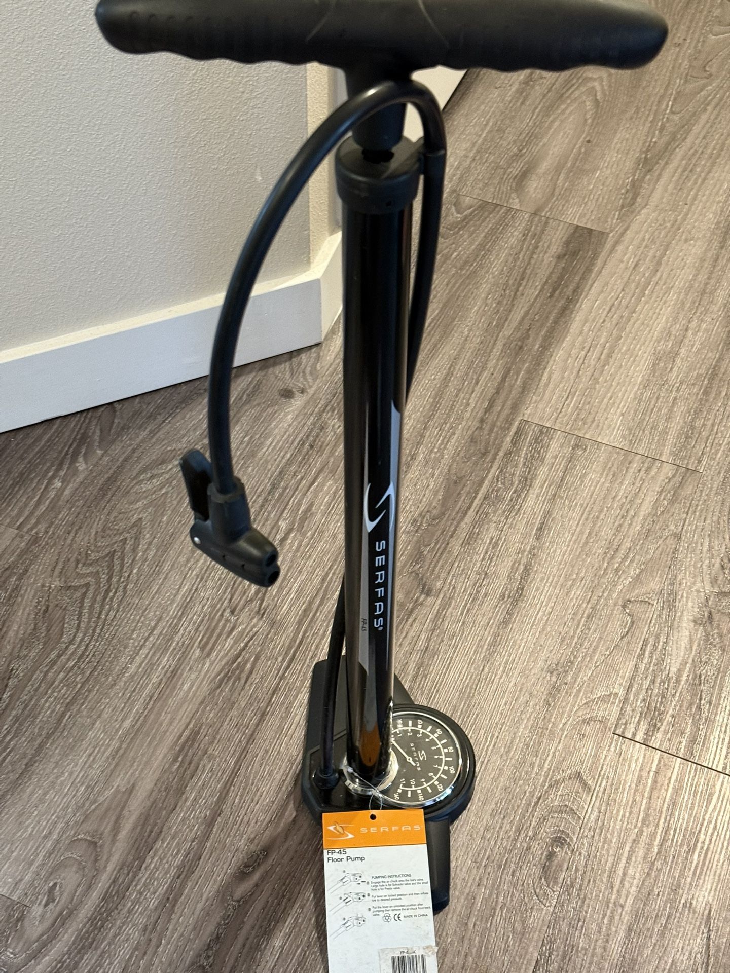 Serfas FP-45 floor bike pump