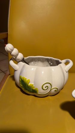 Soup Tureen with Ladle and Matching Gravy Boat