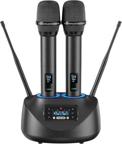 TONOR TW790 Bluetooth Wireless Microphones Rechargeable UHF Cordless Microphone
