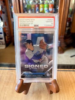 2023 TOPPS NOW SHOHEI OHTANI OFFSEASON #OS21 SP DODGERS VARIATION SP FOIL PSA 10
