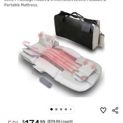 New, Full Body Stretching Massage Mat with Heat. 3D Lumbar - Neck, Back, Waist, Hip Relaxation. 26 Powerful Air Cells, 7 Massage Modes & 5 I