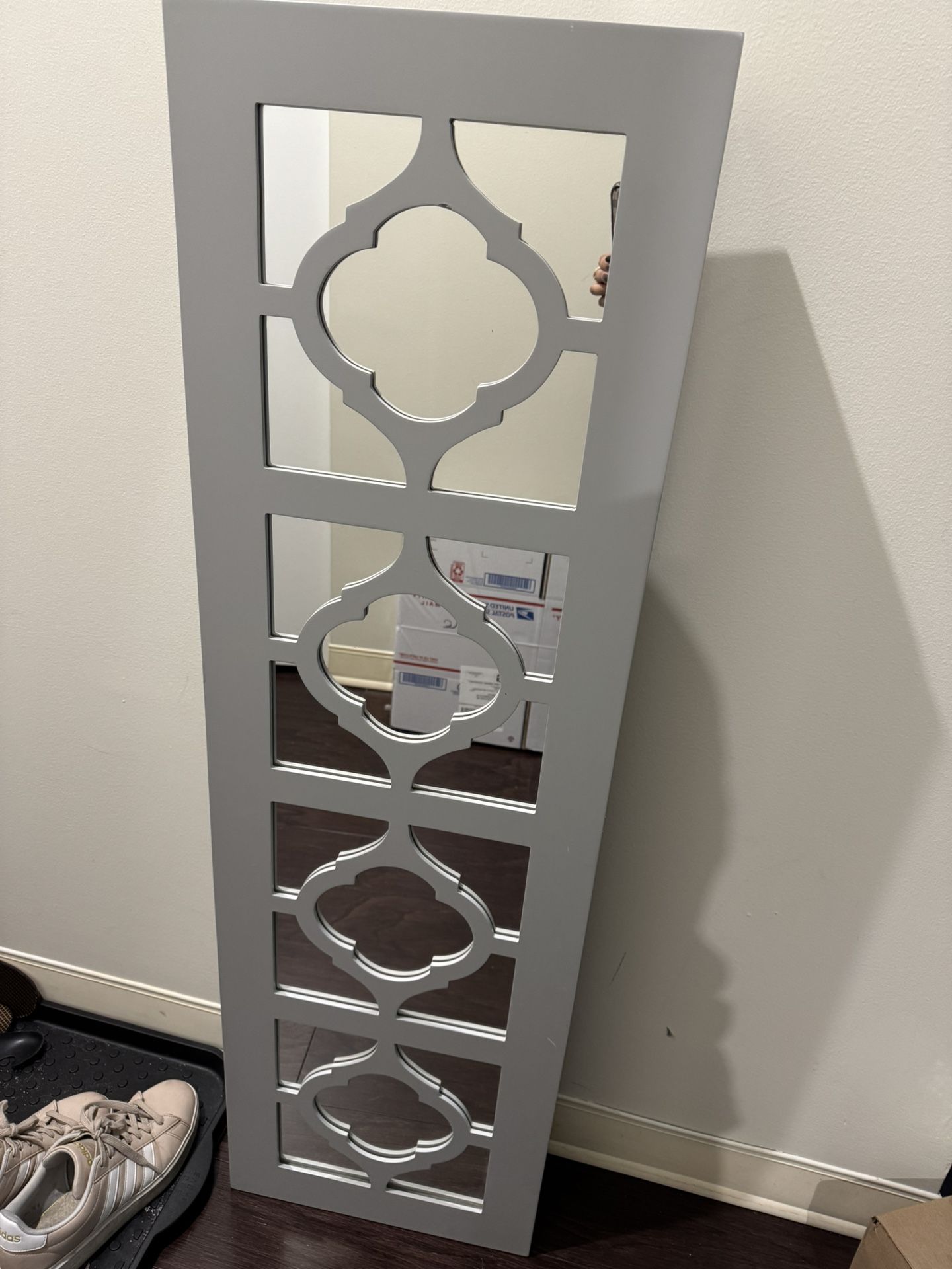 Gray Mirrored Jewelry Organizer