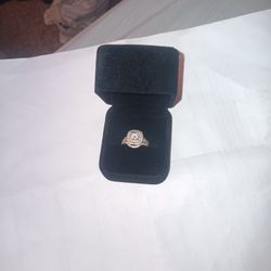 4.5ct Total CT Wt Moissionite Amd Diamond Engagement Ring Set