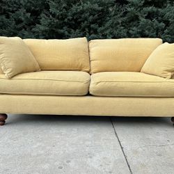 Hickory House Mustard Sofa Super Comfortable And Heavy $249 CAN DELIVER!