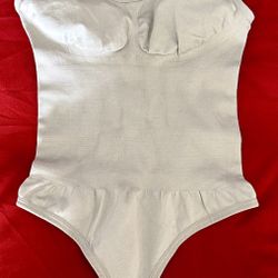 Light Gray Shapewear Bodysuit Tank Top Size Small