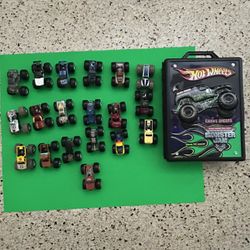 Hot Wheels Monster Jam Trucks And Case