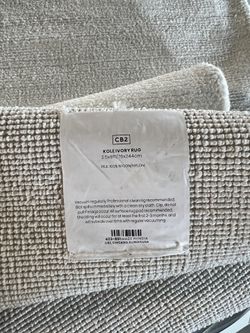 CB2 Kole Ivory Runner Rug 2.5 X 8 Ft