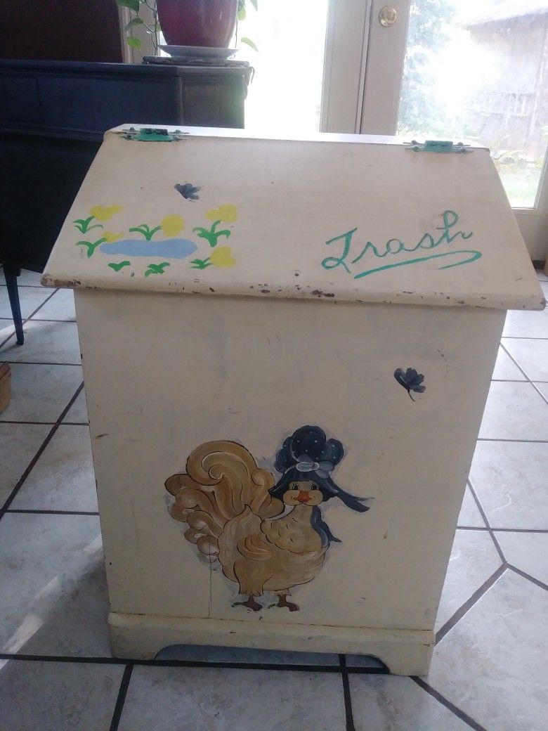 Wooden Trash Bin 27"x 20"x 13 1/4"